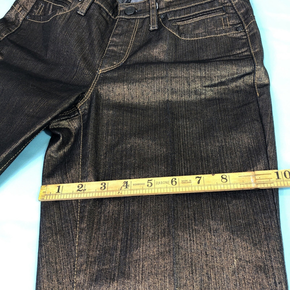Size 6 X 29.5 Cambio Jeans Women’s Golden Brown Shimmery Luxurious Flattering TN - Picture 9 of 15
